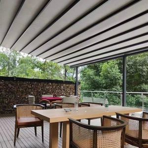 Pérgola Retráctil de Aluminio para Exteriores, Toldo para Balcón, Patio, Garaje, Jardín, Restaurante, <span class=keywords><strong>Terraza</strong></span>, Apertura y Cierre Eléctrico - Product Image 1
