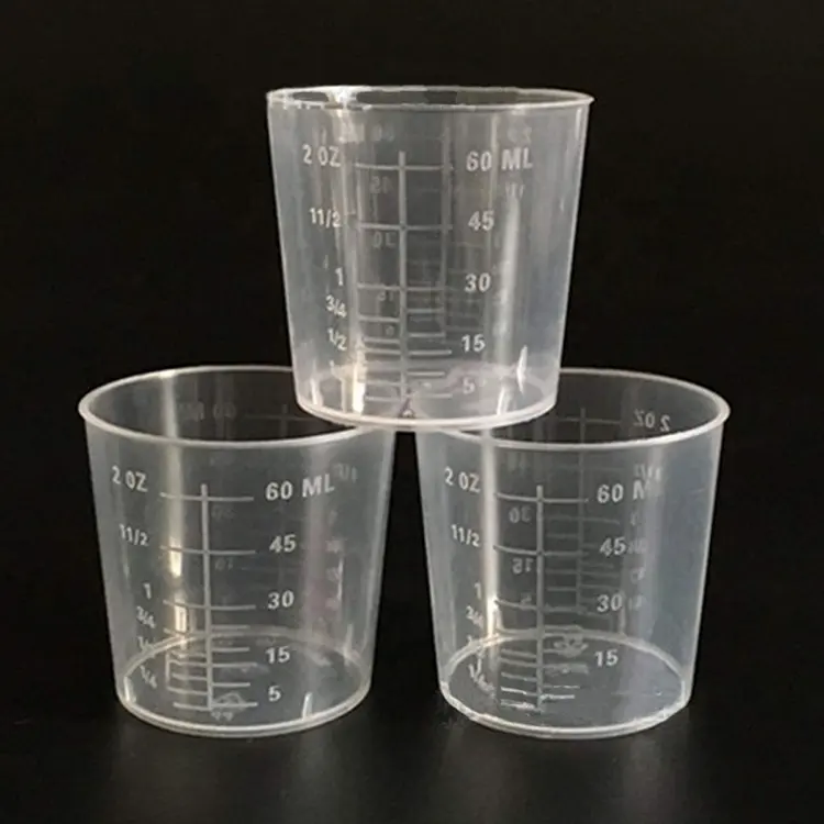 Tazas medidoras de plástico, sin Bpa, 60ml, 2oz