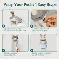 Sac de contention auto-adhésif pour toilettage des animaux, anti-griffures, pour chat et chien, pour le bain et la coupe des ongles, fournitures pour animaux de compagnie