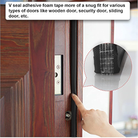 Bande d'étanchéité inférieure de porte en mousse PU, auto-adhésive, étanche, insonorisante, durable, facile à installer, personnalisable pour les interstices de porte de sécurité