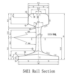Sử dụng đường sắt theo dõi đường sắt uic 54e1 thép đường sắt - Product Image 1