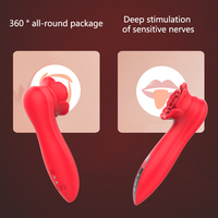 Frauen Erwachsenen-Sexspielzeug Gelance Rose Vibrator 9 Vibrationsmodi LED-Anzeige IPX7 Wasserdicht Magnetisches USB-Laden Fernbedienung