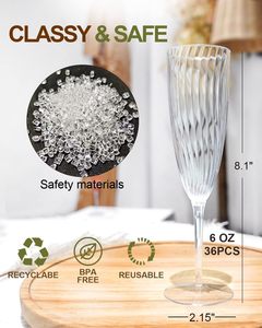 Set di 6 bicchieri da vino <span class=keywords><strong>in</strong></span> <span class=keywords><strong>plastica</strong></span> infrangibili senza BPA, <span class=keywords><strong>calici</strong></span> da champagne con logo e colore personalizzati, i più venduti - Product Image 5