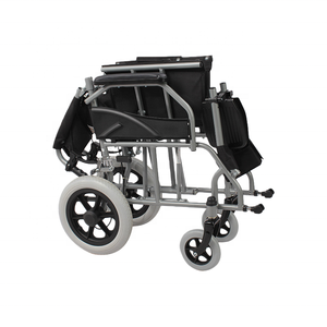 Silla de Ruedas Manual Plegable con Marco de Acero, Silla de Ruedas Ligera de Transporte con Reposapiés de Ángulo Ajustable - Product Image 3