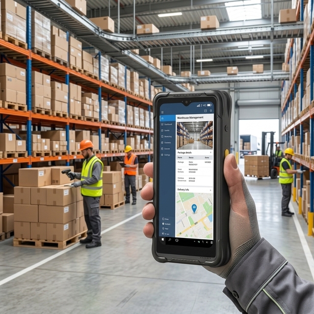6.5 Inch Industrial Rugged Handheld Computer Data Collector Android 11 2D Barcode Scanner WiFi IP65 Rated NFC/RFID Support Intel