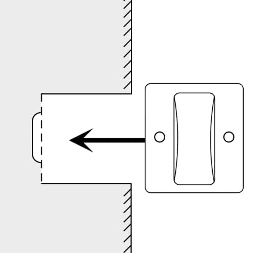 Serrure de poupée de poche de porte coulissante