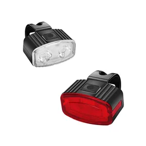 Impermeável Portátil Recarregável Frente e Traseira Bicicleta Luz Set Ciclismo Motor Bike Back Tail Light LED Bike Light