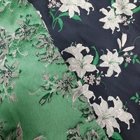 Nouveau tissu jacquard en polyester tissé à la mode, magnifiques fleurs de lys, tissu gaufré pour vêtements féminins JSB-829