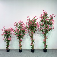 Décoration d'événements de mariage en intérieur, centre de table en plastique avec fleurs artificielles, feuilles hautement réalistes, plantes d'intérieur lavables
