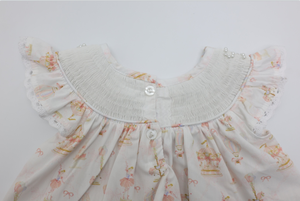 Vendita calda vestito Casual per <span class=keywords><strong>ragazze</strong></span> con fiocco di perle stampa a mano con maniche a fiori con maniche a svolazzare personalizzate OEM Qingli ODM nessuna tariffa - Product Image 5