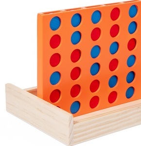 Enfants en bois quatre pièces jouet d'échecs jeu de société exercices capacité de pensée logique deux joueurs jeux de bataille - Product Image 4