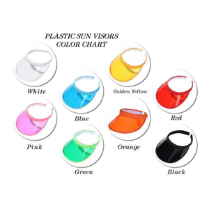 หมวกว่ายน้ำสีลูกกวาดสำหรับผู้ใหญ่เด็กหมวกกันแดดจาก lear pvc พิมพ์โลโก้สำหรับเดินทางชายหาดฤดูร้อน - Product Image 5