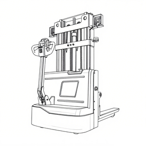 ウォルイ高性能電動スタッカー ウォーキー式電動パレットフォークリフト 油圧式電動スタッカー - Product Image 2