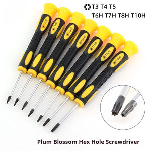 Destornillador <span class=keywords><strong>Torx</strong></span> Hexagonal con Forma de Flor de Ciruelo, Acabado Cromado, Mango de Plástico, Punta Magnética, Herramienta de Reparación de Consolas de Juegos - Product Image 3