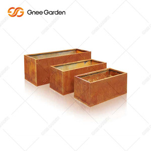 Grandes jardinières en acier corten pour jardin et balcon - Design minimaliste résistant à la corrosion, couleur personnalisée, respectueux de l'environnement - Product Image 4