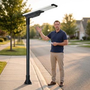 Lámpara Solar LED para Exteriores de 40W, IP66 Impermeable, Batería LiFePO4, Control Inteligente, Farola - Product Image 2