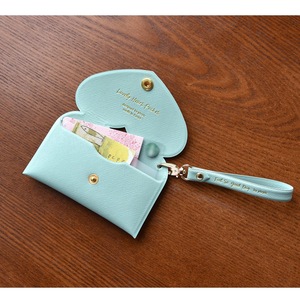 PU leather bus card holder/coin purse with snap closure, key pouch, <b>document</b> <b>bag</b>, gift set, logo printing available. - Product Image 5
