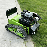 Tondeuse à fléaux RC 550 mm, 4 temps, télécommandée, à essence, mini robot chenillé pour la coupe de l'herbe et des mauvaises herbes sur les pentes de jardin