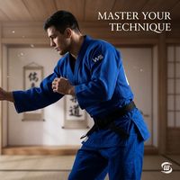 Vêtement de judo pour adultes et enfants, col renforcé, bleu et blanc, logo personnalisé en gros, OEM