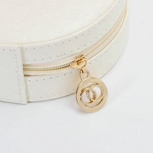 Vương Miện Hộp Trang Sức Organizer Du Lịch Xách Tay Da Vòng Đeo Tay Tila Bông Tai Hiển Thị Lưu Trữ Hộp Tròn Trường Hợp Với Pocket Gương - Product Image 3