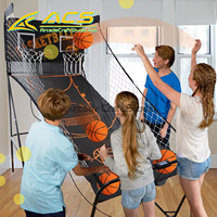 Machine de jeu de basket électronique pliable ACS, fabriquée en usine, avec lumières clignotantes, alimentée par batterie, en anglais