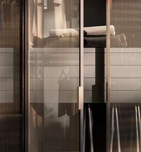 Meubles de chambre à coucher italiens, armoire ouverte, système d'armoire moderne de luxe, armoire murale, armoire en forme de U, armoire en verre - Product Image 6