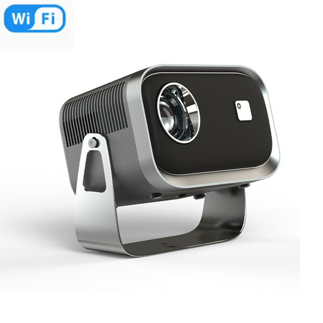 Portable Mini Projector with High Brightness LED Lamp Android 9.0 System 1080P Video Support Small Electronic Focus