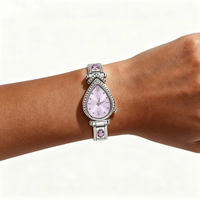 Connecteur de bracelet de montre en acier inoxydable ovale avec zircone colorée, 9 mm, style italien, pour la fabrication de bijoux DIY