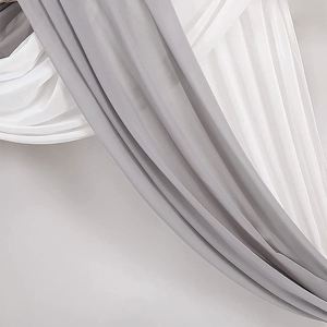 Nappe de chaise en mousseline blanc ivoire de luxe pour mariage, drapé de chaise en mousseline pour banquet - Product Image 3