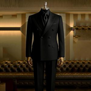 Abiti da <span class=keywords><strong>Uomo</strong></span> <span class=keywords><strong>Bordeaux</strong></span> Doppiopetto 2 Pezzi per Matrimonio, Cerimonia, Festa, Elegante Abito da Cerimonia, Casual Business, Smoking su Misura - Product Image 2