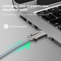 Câble de Données USB 2.0 à Charge Rapide 1M en Alliage de Zinc Quatre-en-Un Vendu Directement par le Fabricant
