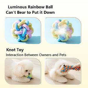 Ensemble de 18 jouets pour chiens et chats, classiques, pour le nettoyage des dents, à mâcher agressivement, résistants, avec des sons, interactifs, accessoires pour animaux de compagnie - Product Image 4