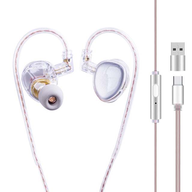 Hybrid Technology In-Ear Wired Earphones with HIFI Bass and Noise Isolation Durable Metal Housing