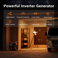 Générateur à onduleur EDOG10 4400W 120V 60Hz, moteur à essence 4 temps, démarrage par lanceur, portable pour usage domestique