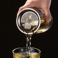 Infuseur à thé portable en acier inoxydable, infuseur à thé facile à utiliser, séparateur thé-eau, théière en verre à double paroi