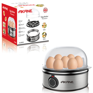 Cuiseur à œufs électrique AKANE 350W, capacité de 7 œufs, fonction d'arrêt automatique, bol en acier inoxydable <span class=keywords><strong>pour</strong></span> la préparation d'œufs à la <span class=keywords><strong>coque</strong></span>, durs ou mollets - Product Image 6