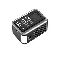 Gonfleur de pneus numérique portable, pompe à air alimentée par batterie avec sangle de transport, écran LCD pour voiture, vélo, moto