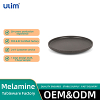 Assiette Ronde en Mélamine Mate Réutilisable et Incassable pour la Restauration et la Maison – Vaisselle de Luxe