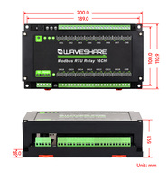 Module de relais Modbus RTU 16CH Waveshare, interface RS485 avec circuits de protection à isolation multiple, boîtier à montage sur rail B600