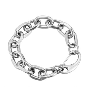 Pulsera de Cadena Gruesa de Acero de Titanio para Hombre, Diseño de Anillo Geométrico, 19cm 21cm, Joyería de Moda - Product Image 5