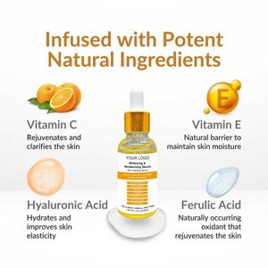 Suero Facial y Corporal Antienvejecimiento con Vitamina C, Vitamina <span class=keywords><strong>E</strong></span>, Aloe Vera, Té Verde y B5, Exfoliante Líquido Blanqueador, Antiarrugas - Product Image 3