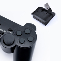Mando Inalámbrico 3 en 1 de 2.4GHz, Joystick Gamepad con Motor de Vibración para PS3, PS2 y PC