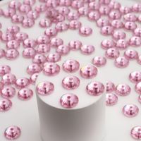 Gentle 5mm Light Rose Epoxy Resin Flat Back Center Hole Sew on Rhinestone Beads for Drop Hoop Jewelry Findings Supply