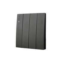 Mvava Factory EU standard 16A 250V Big Panel Arch Button Ultra-mince PC 4Gang 1Way Power Touch Wall Light Electric Switch