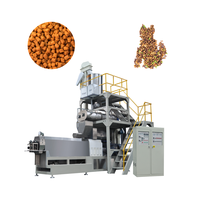 Vente directe d'usine, machine de fabrication d'aliments pour chats et chiens certifiée CE de 2 tonnes/h, ligne de transformation d'aliments pour chiens