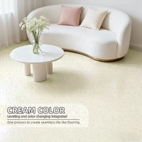 Peinture de sol PURCOAT effet marbre, sans joint, antidérapante, époxy, sable coloré, haute brillance, haute durabilité, pour surface de carrelage