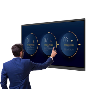 Tableau blanc interactif intelligent LED 4K de 86 pouces avec écran tactile, format 16:9, noir, écriture au stylet/d'orteil, Android - Product Image 2