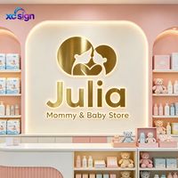 Enseigne publicitaire/de décoration murale 3D rétroéclairée en acier inoxydable avec logo personnalisé, LED, transformateur IP65, télécommande, pour la maison/mariage