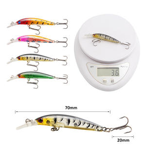 XY-19 Minnow <b>Lure</b> 70mm Hard Bait <b>Fishing</b> Tackle For Bass Midwater Baits 56 Colors Mixed Set - Product Image 1