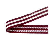 Sangles confortables en polyester/coton à rayures, jacquard chevron, avec logo personnalisé imprimé, pour la couture de ceintures, sacs et vêtements, douces et souples